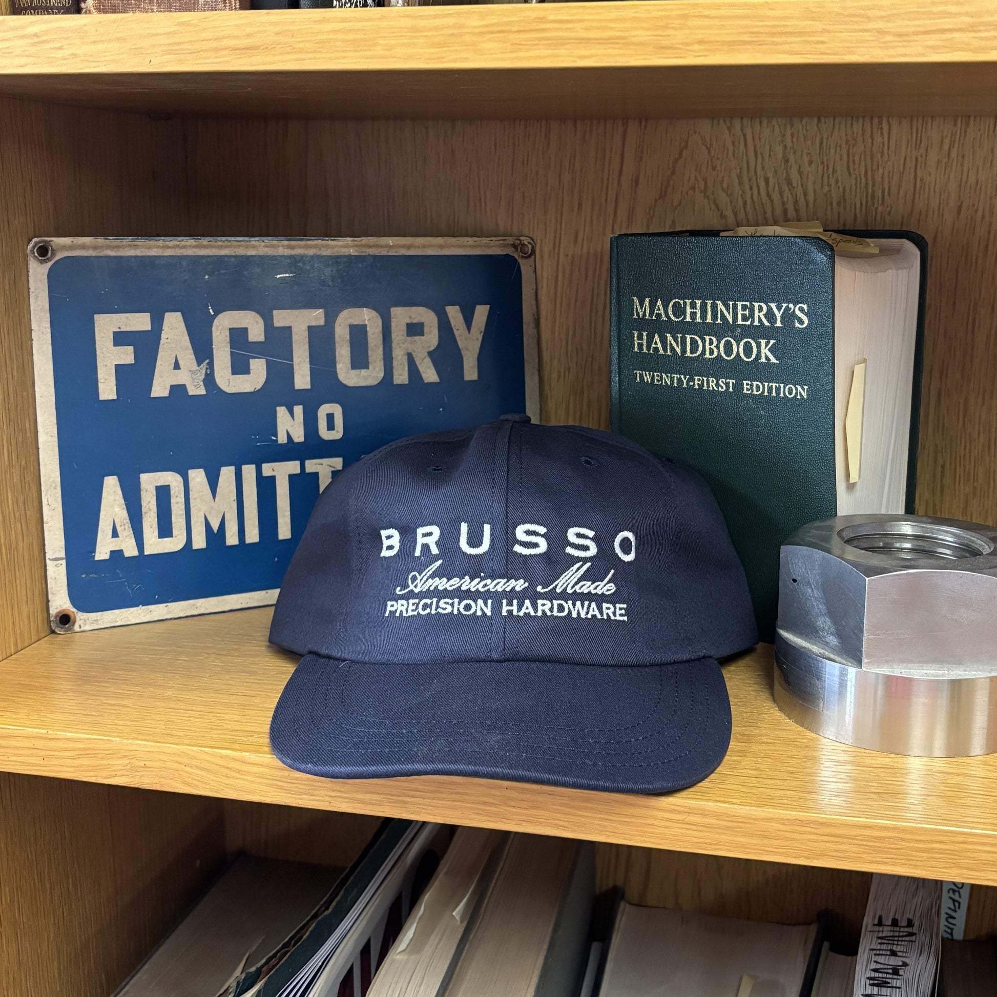 Brusso Brushed Cotton Cap on a shelf